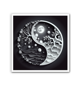 Artistic wrapped canvas featuring ink and parchment motif.